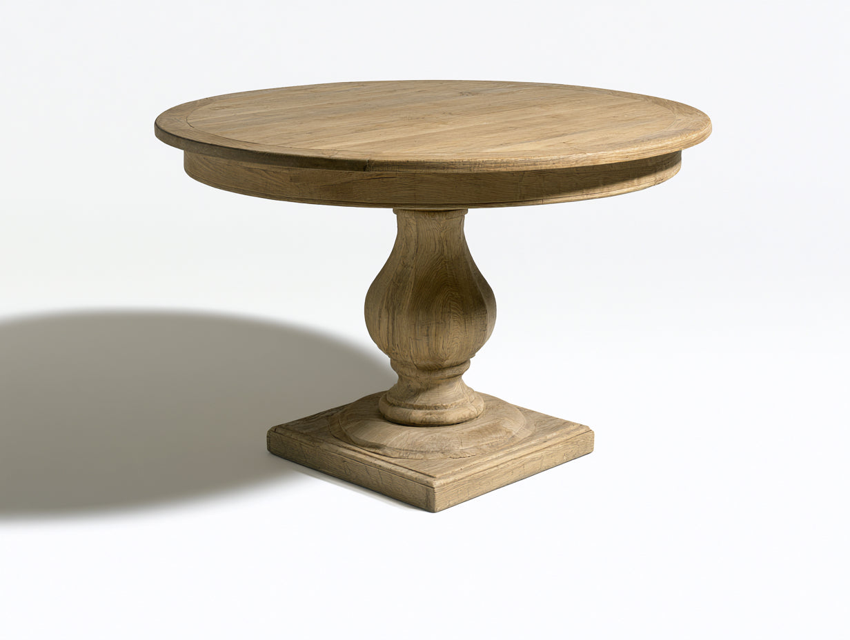 Table de jardin - bois massif - 105x105x75 cm - beige naturel - style campagne