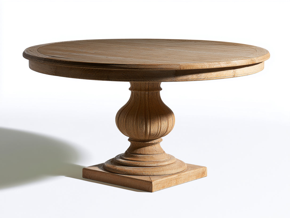 Table de jardin - bois massif - 115x115x76 cm - marron naturel - style rustique