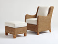 Fauteuil en rotin - rotin-textile-bois - 84x82x86 cm - brun naturel-crème-bois clair - style lounge naturel