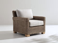 Fauteuil en rotin - rotin-textile-bois - 88x86x82 cm - gris naturel-crème-bois clair - style lounge naturel