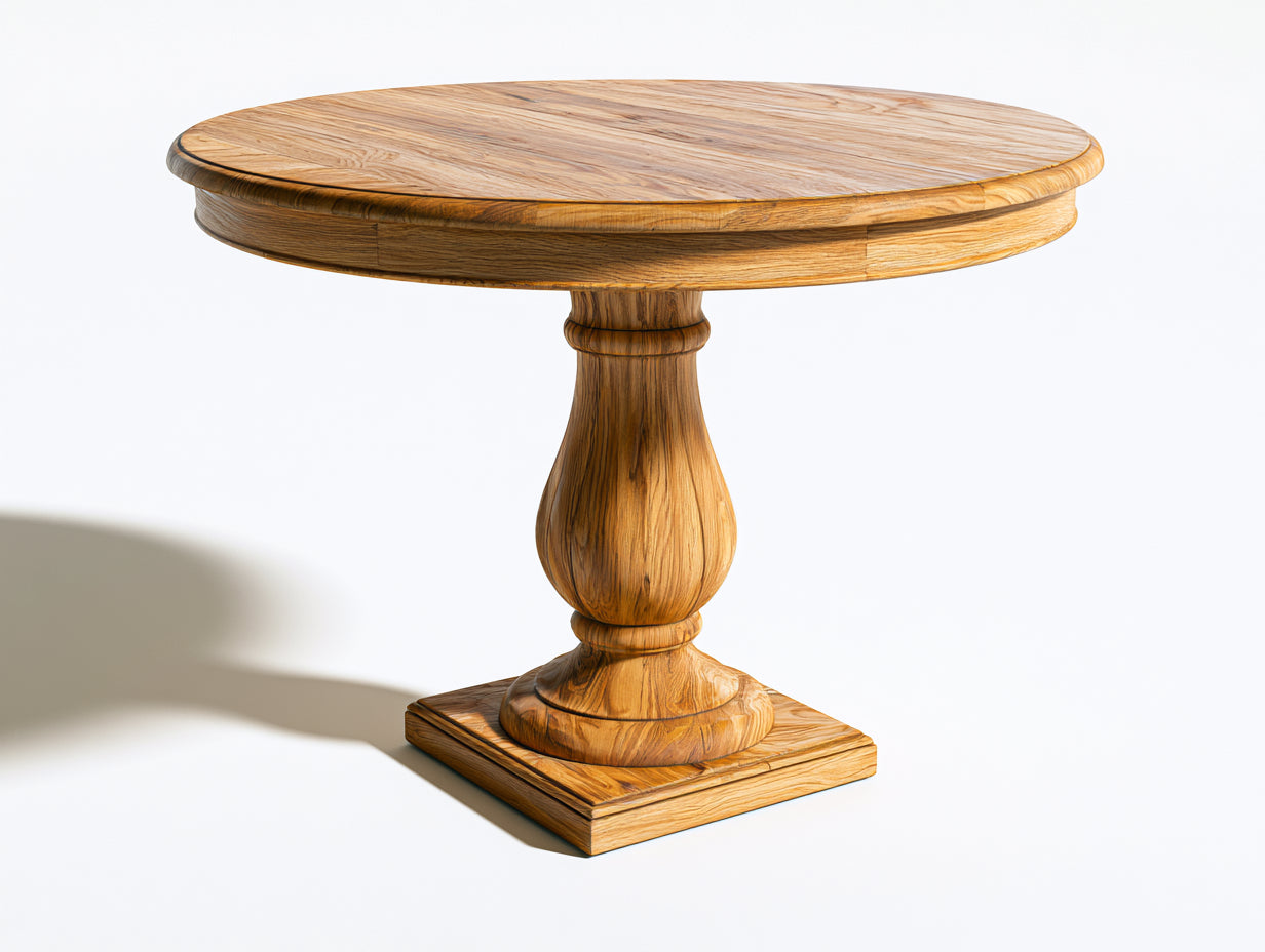 Table de jardin - bois massif - 100x100x76 cm - naturel - style classique